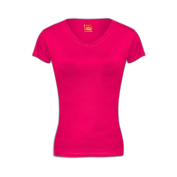 Ladies Fitted Spandex V-Neck T-Shirt